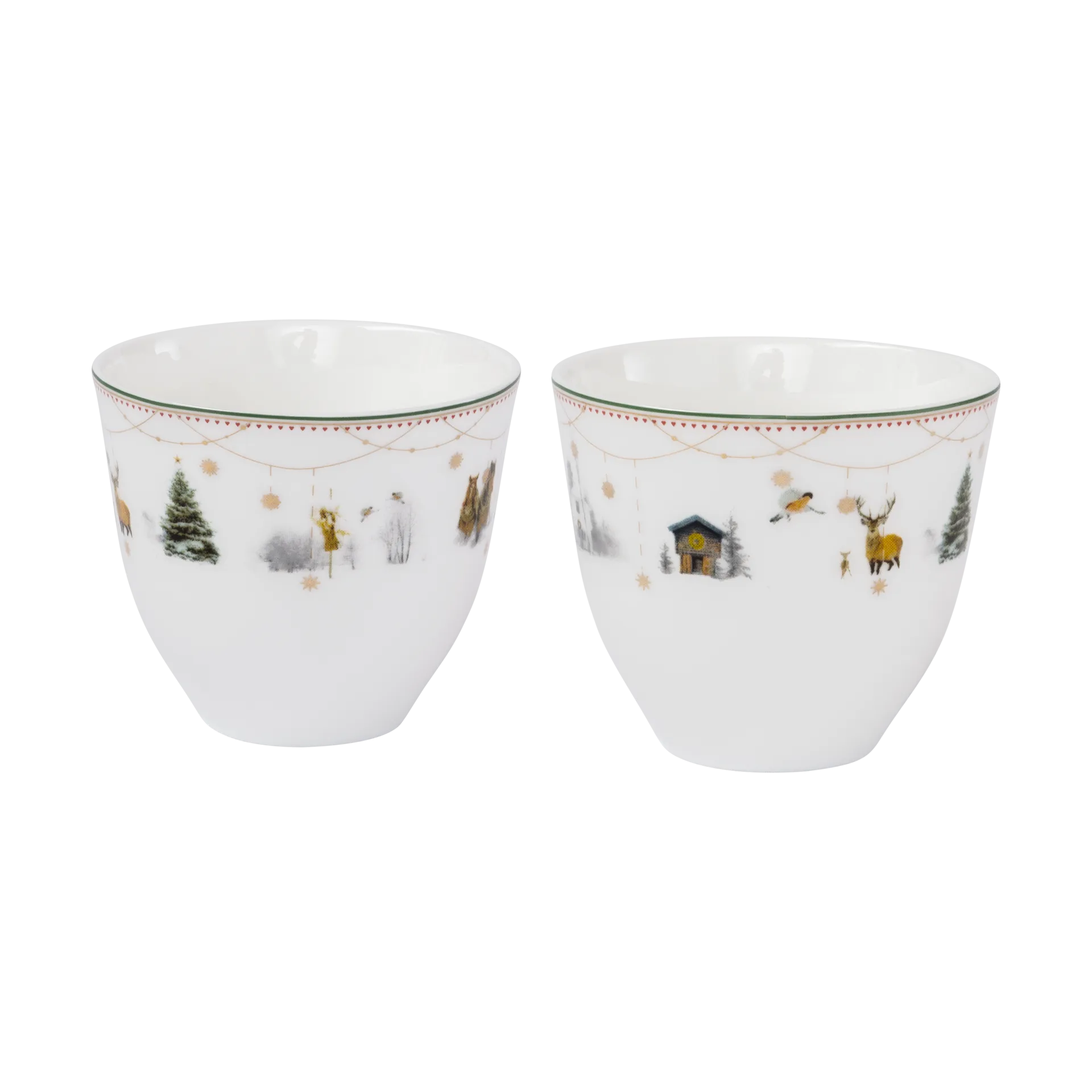 Julemorgen Story kubek 2‑pak 200 ml, Białe Wik & Walsøe