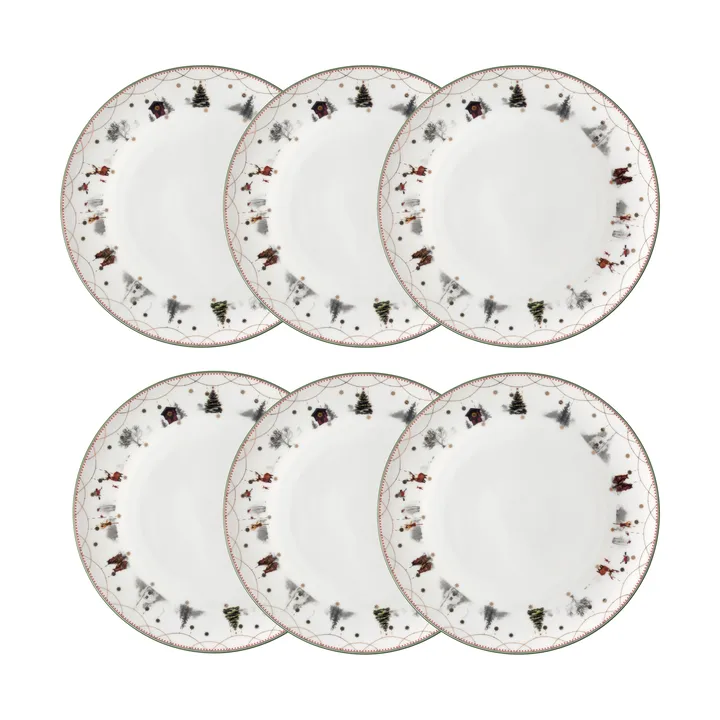 Julemorgen talerz Ø20 cm opakowanie 6 sztuk - Wik & Walsøe