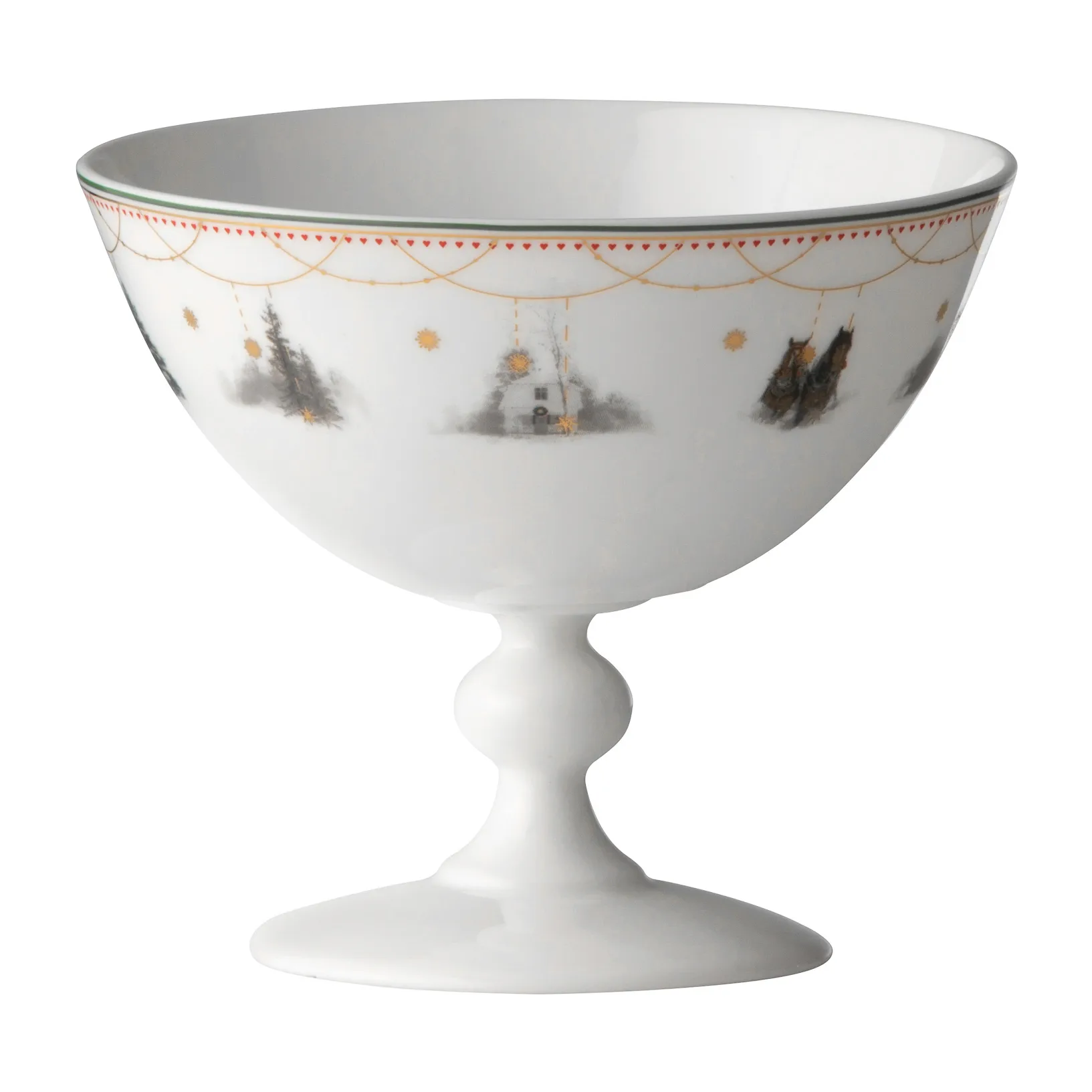 Miska Julemorgen Story na nóżce, Ø13 cm Wik & Walsøe