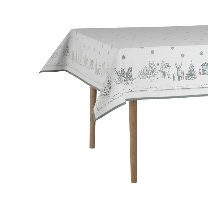 Obrus Julemorgen, Biało-zielony, 140x240 cm Wik & Walsøe
