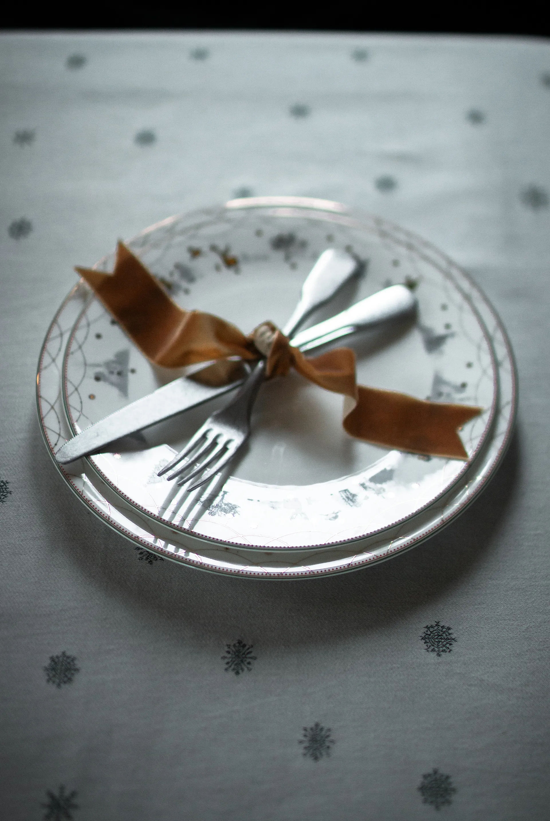 Obrus Julemorgen, Biało-zielony, 140x340 cm Wik & Walsøe