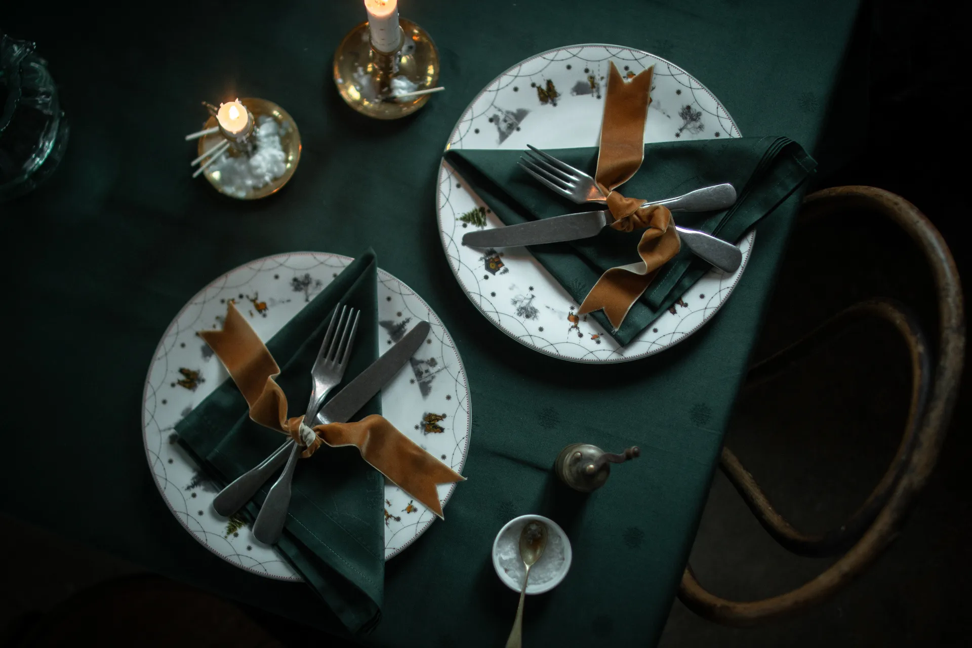 Obrus Julemorgen, Zielony, 140x240 cm Wik & Walsøe