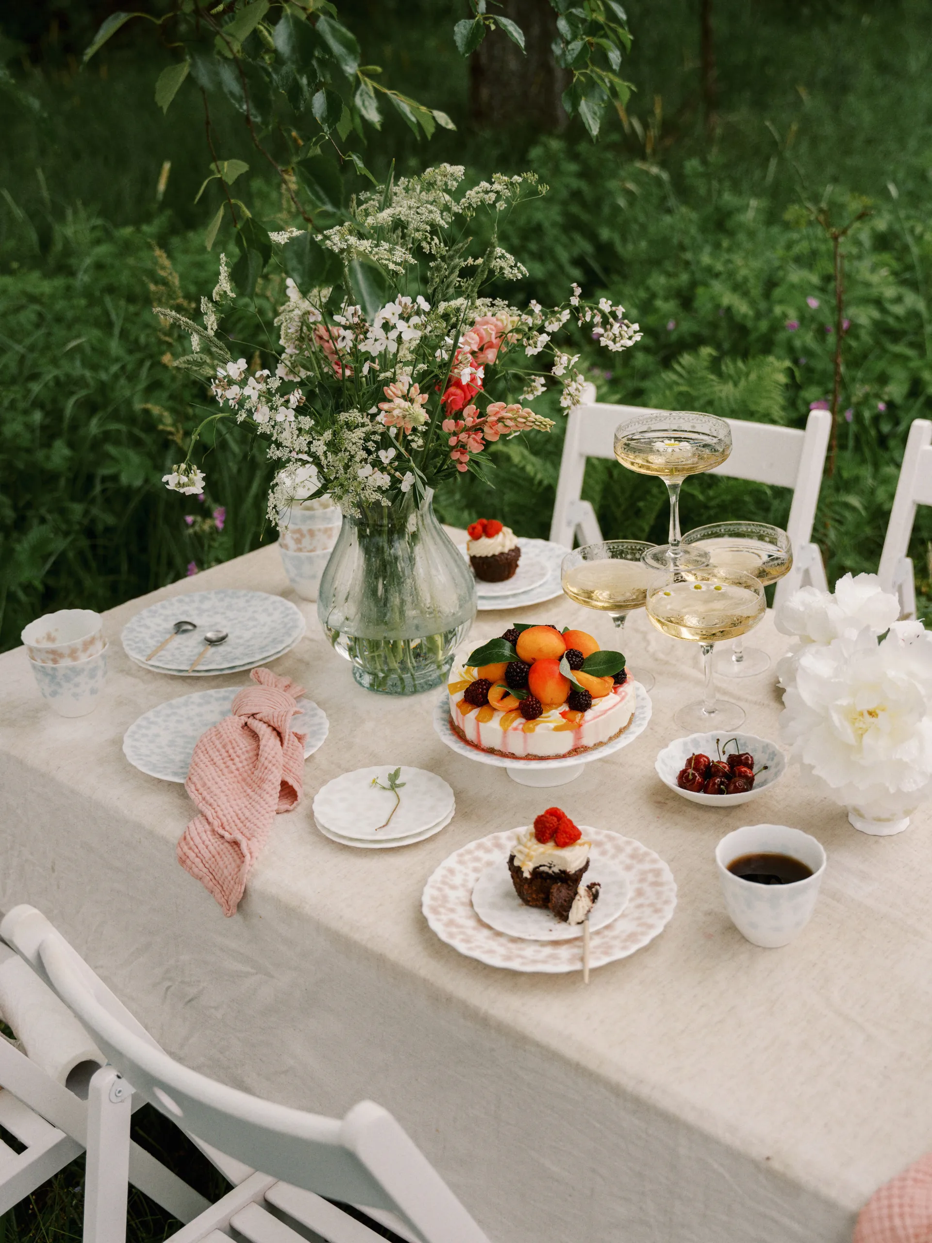 Talerz Slåpeblom Ø21 cm, Różowy Wik & Walsøe