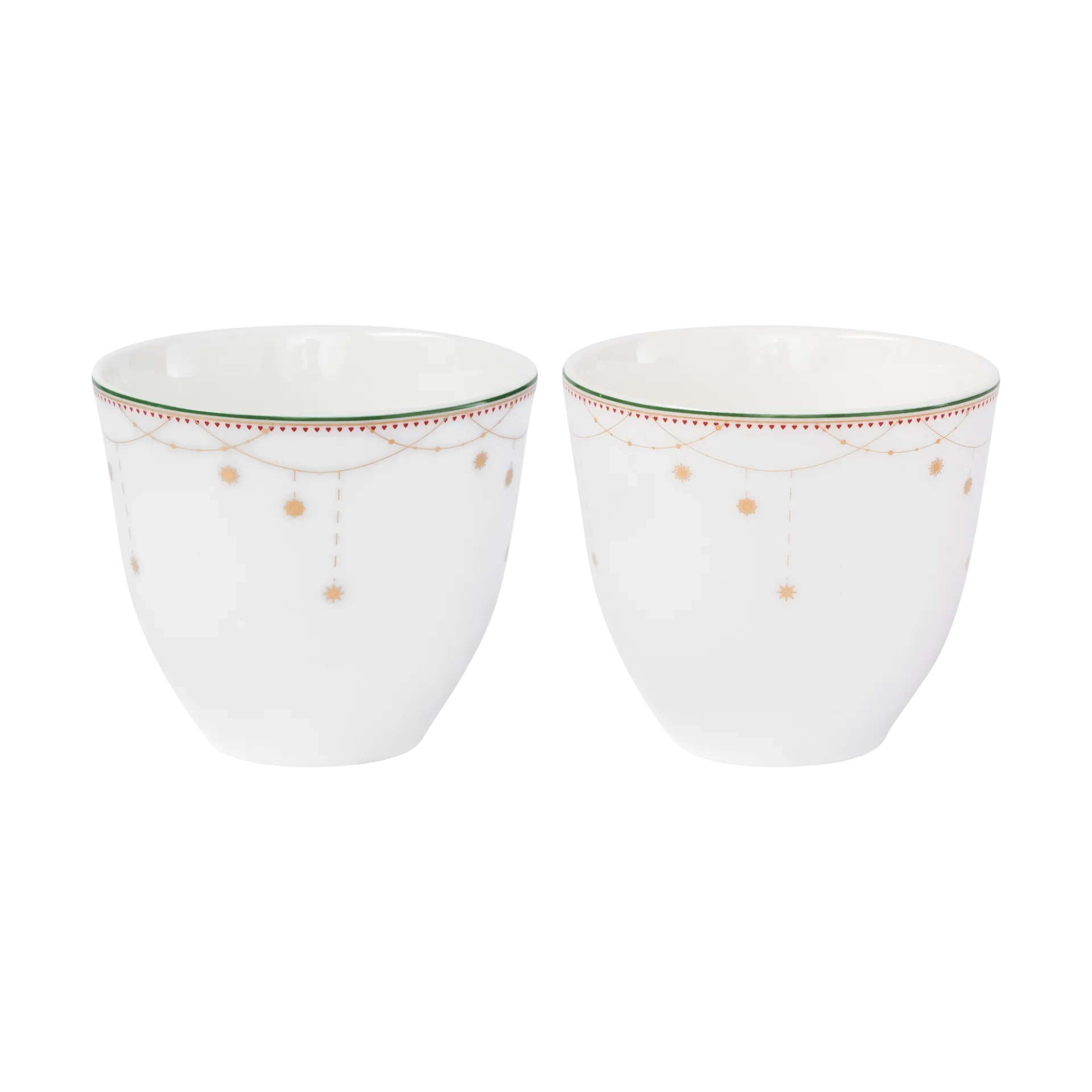 Zestaw 2 kubków Julemorgen Girlander 20 cl, Białe Wik & Walsøe