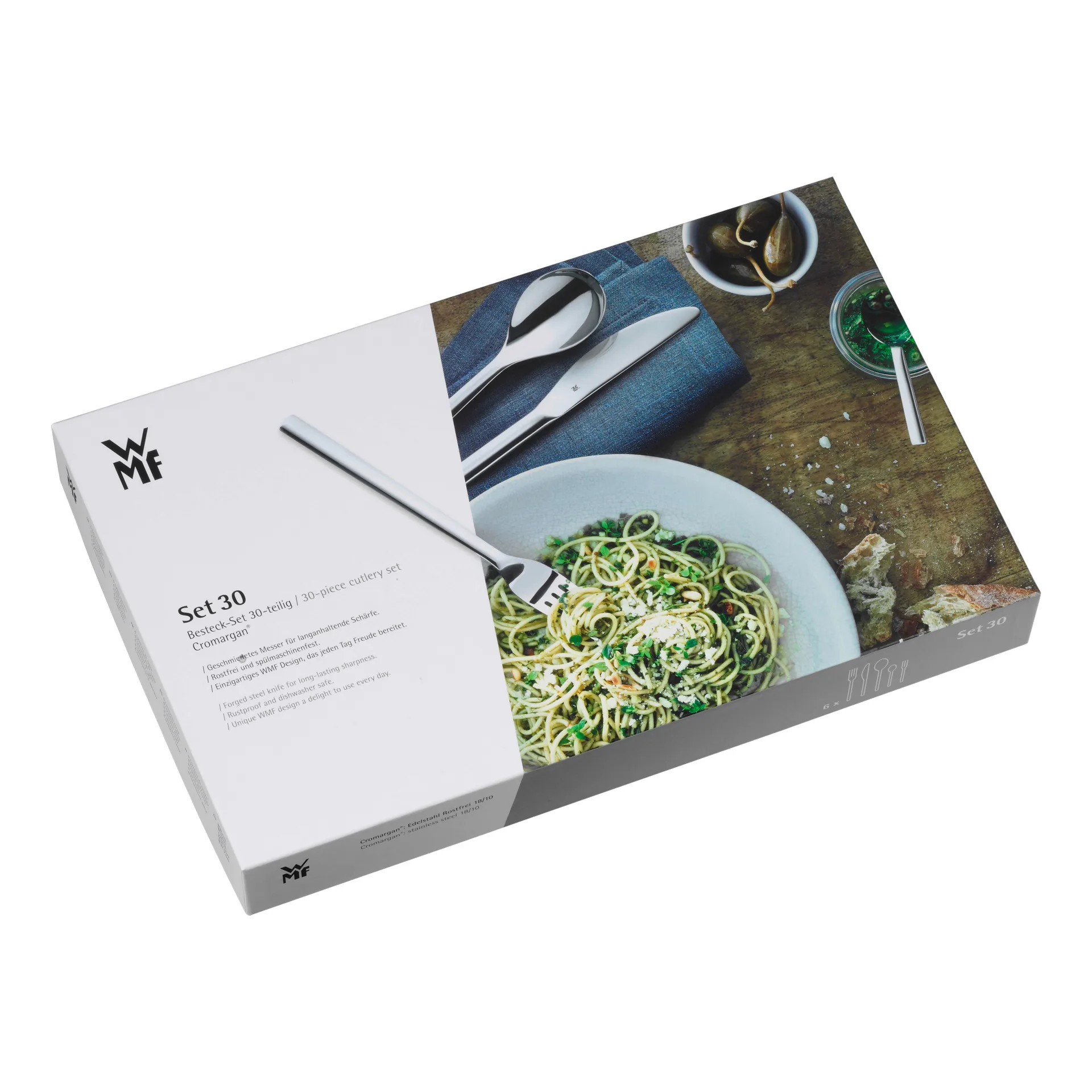 Zestaw sztućców Silk cromargan błyszczący, 30 części WMF