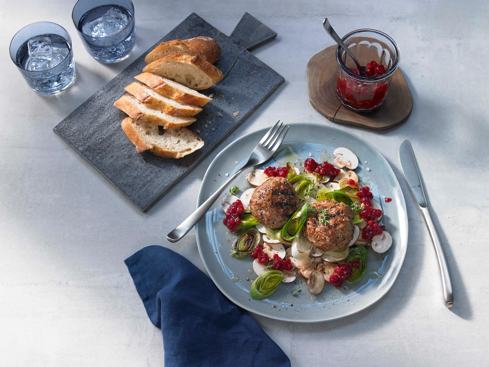 Zestaw sztućców Silk cromargan błyszczący, 30 części WMF