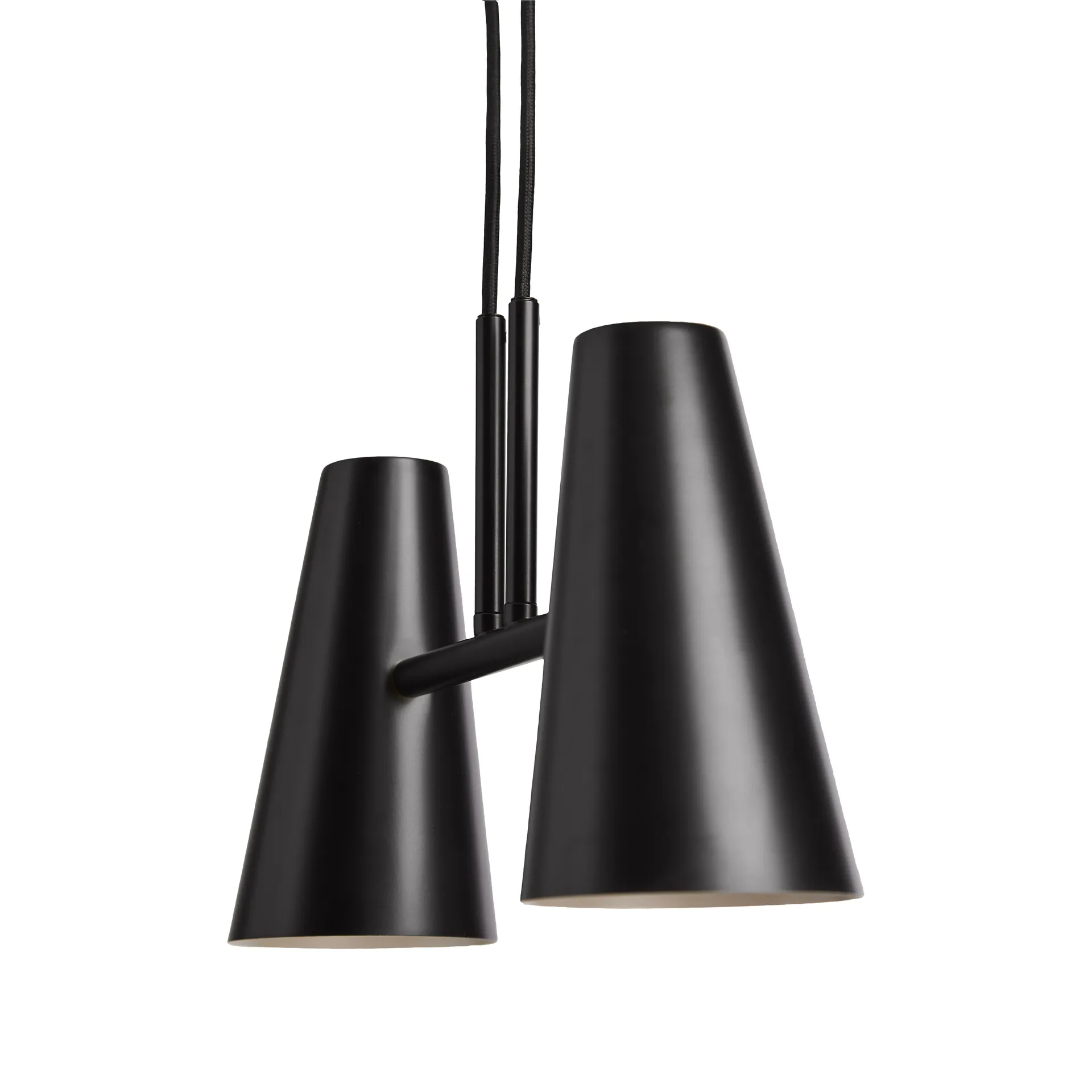 Cono lampa 2 ekrany, Czarny Woud