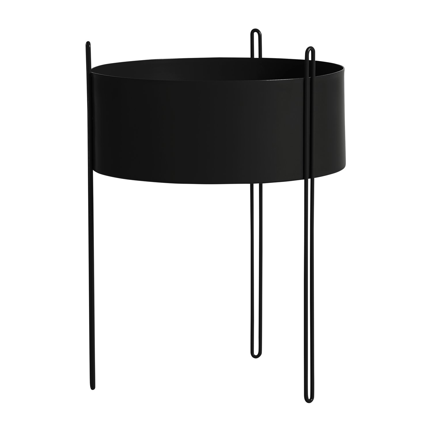 Woud Doniczka Pidestall duża Ø40 cm Czarny | Skandynawski Design | Doniczki | Czarny