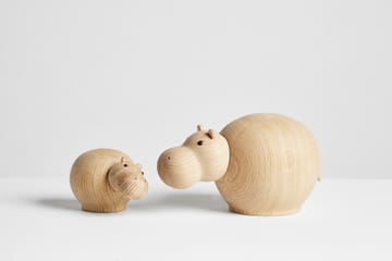 Drewniany hipopotam Hibo - Medium - Woud