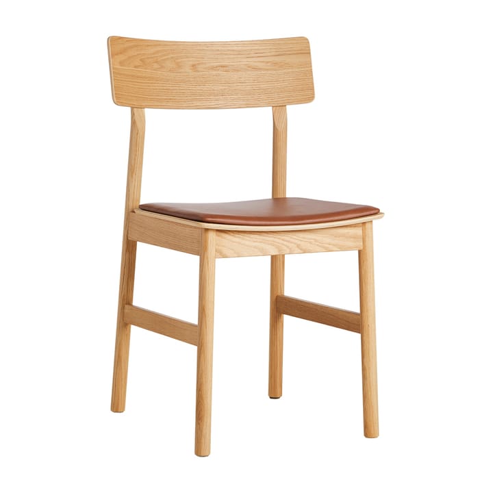 Krzesło do jadalni Pause 2.0 - Dąb olejowany, skóra - Woud