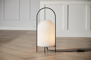 Lampa podłogowa Ghost - Czarno-białe szkło opalowe - Woud