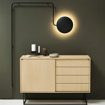 Lampa ścienna Mercury - czarny - Woud