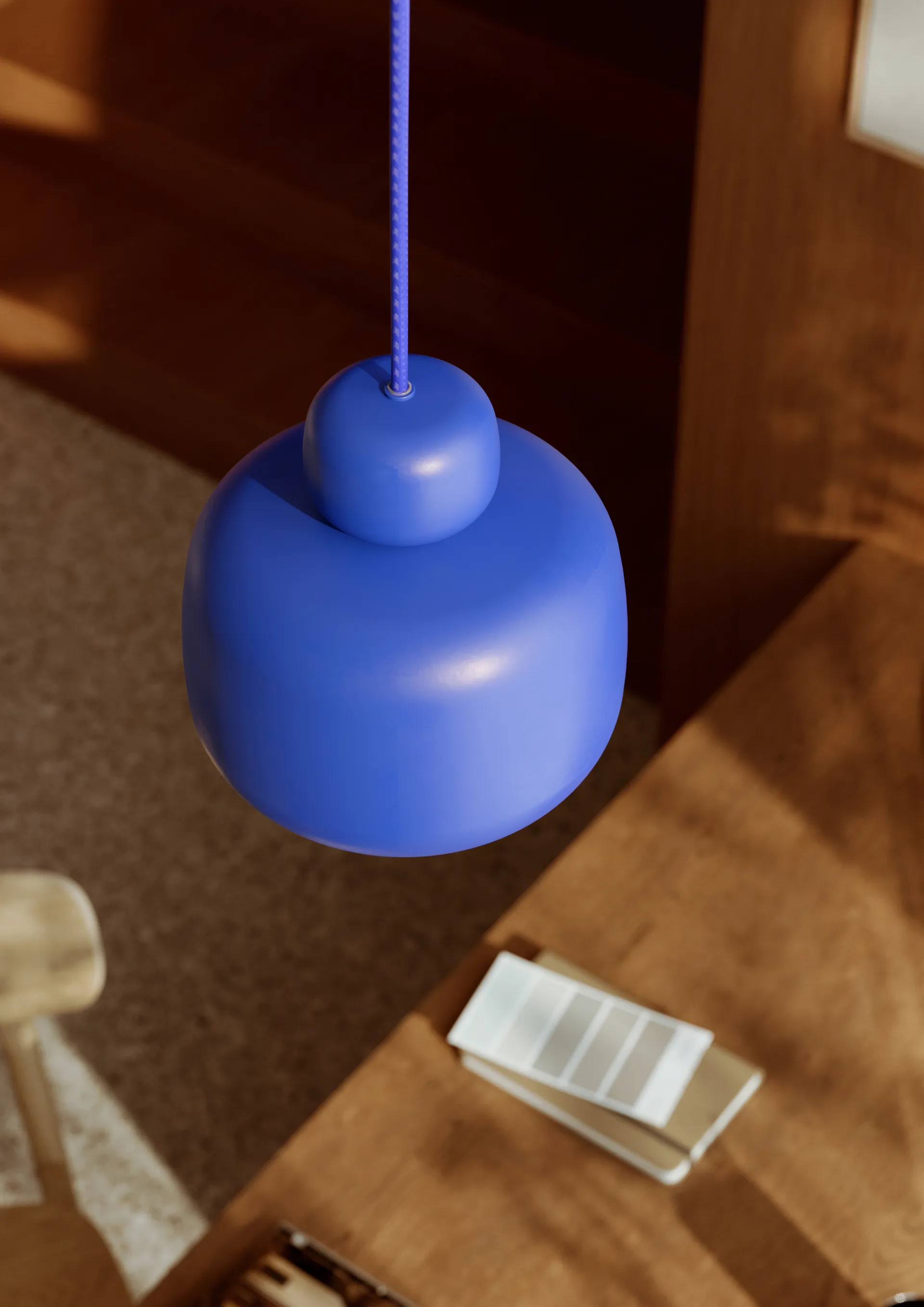 Lampa sufitowa Stone small, Cobalt blue Woud