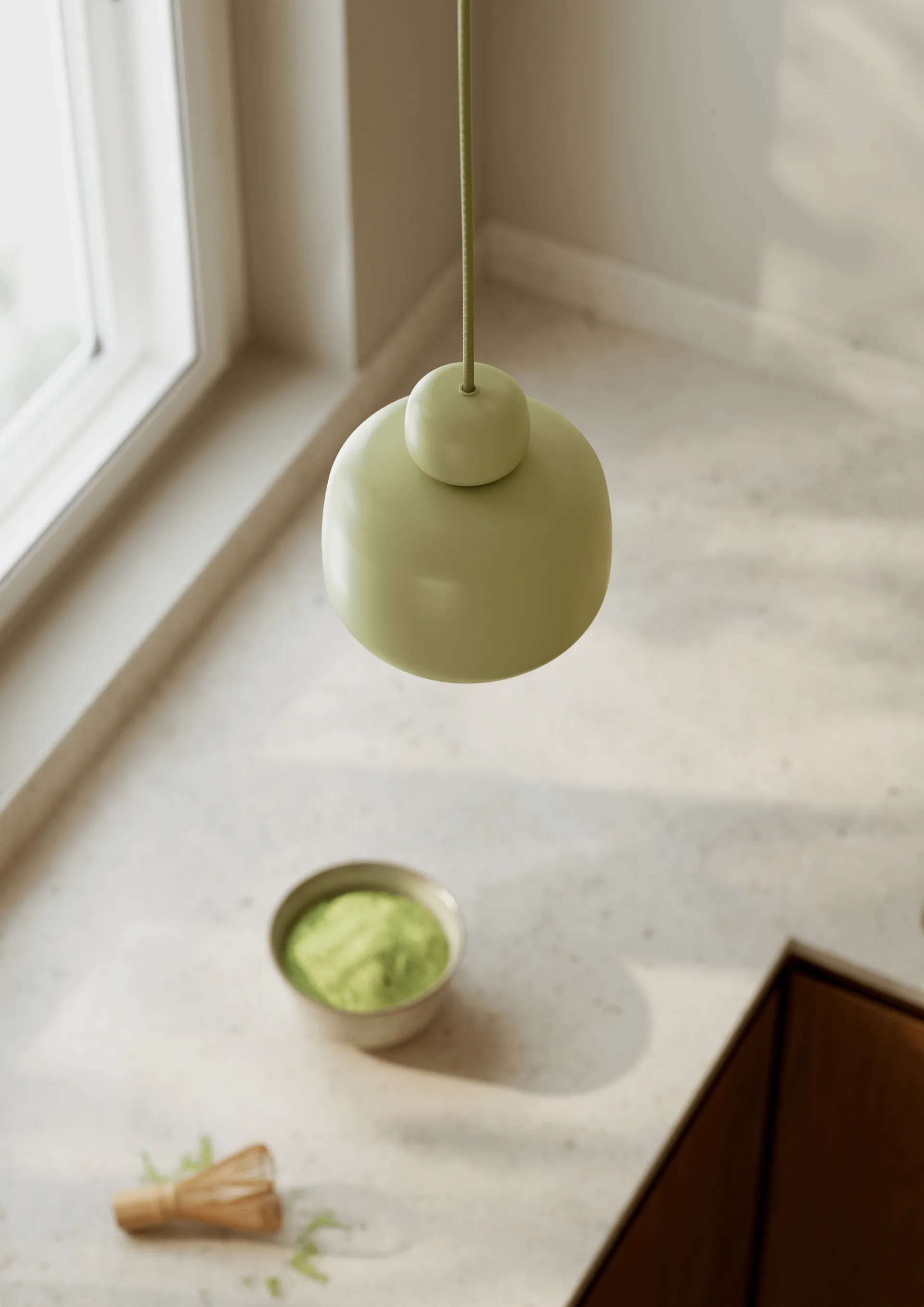 Lampa sufitowa Stone small, Matcha green Woud