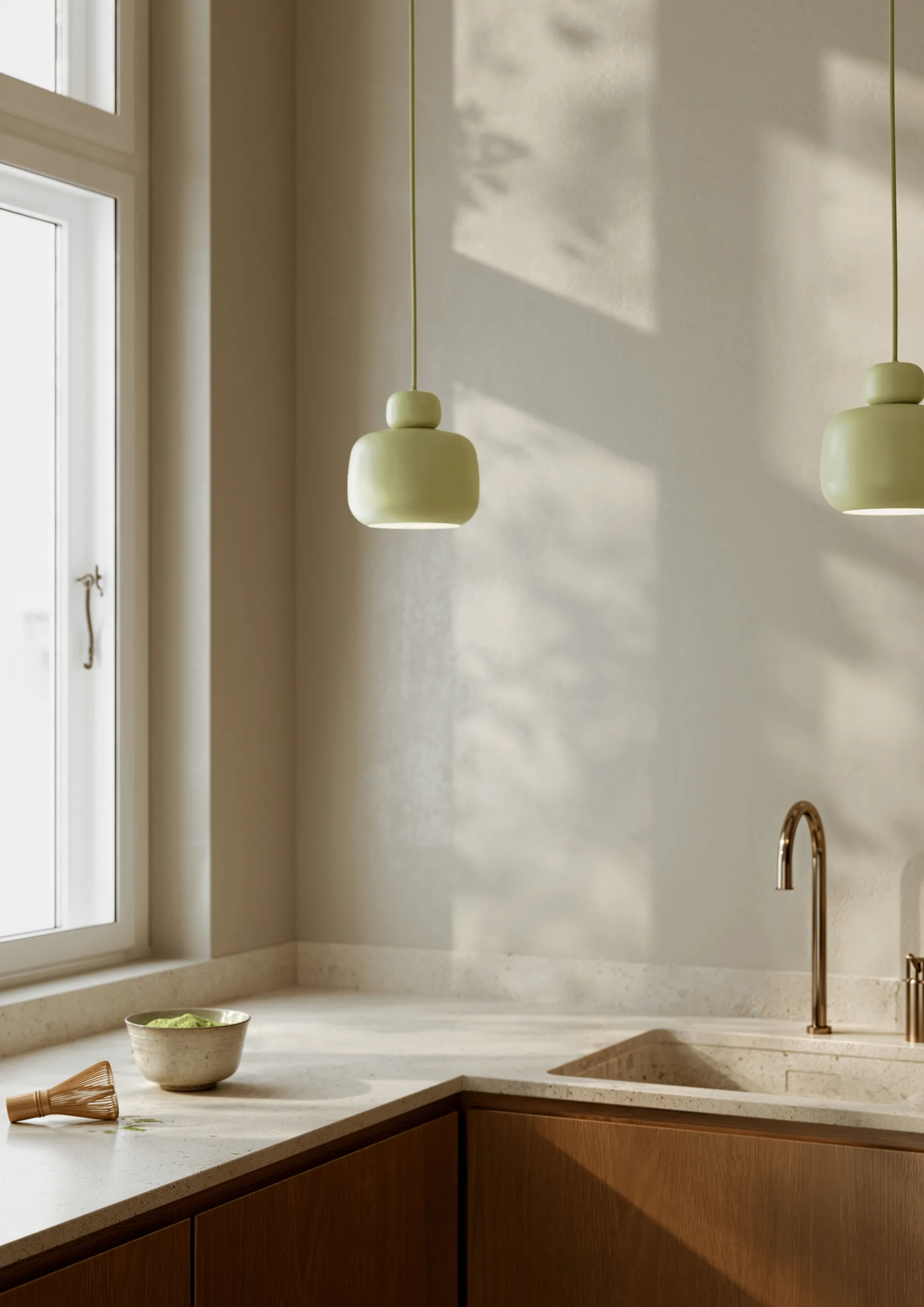 Lampa sufitowa Stone small, Matcha green Woud