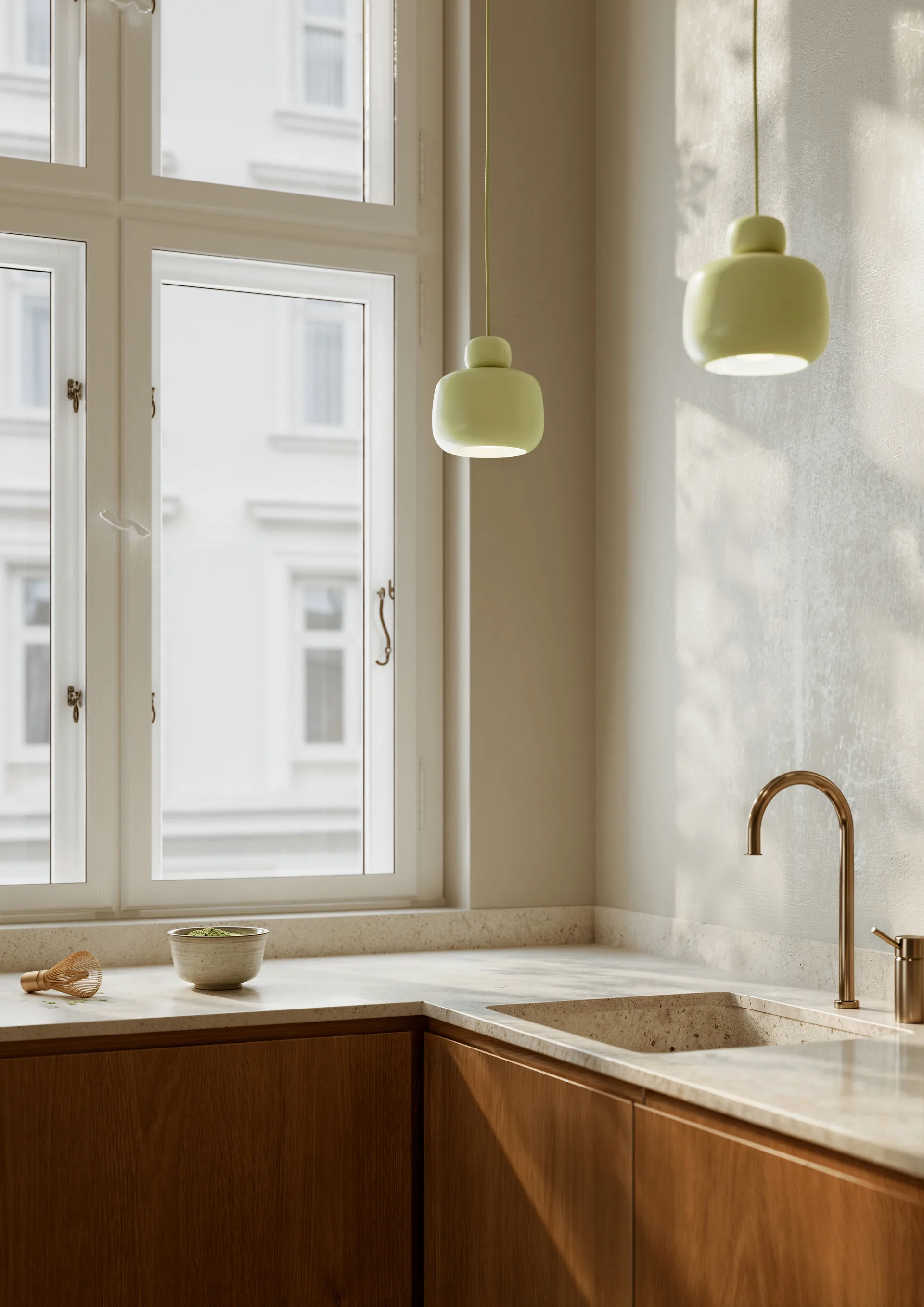 Lampa sufitowa Stone small, Matcha green Woud