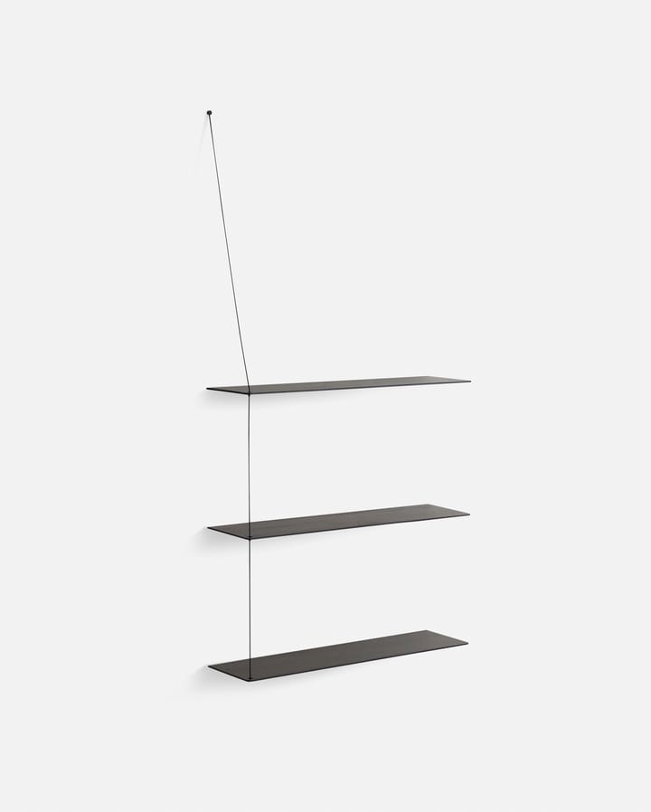 Półka Stedge Add-on 80 cm, Malowany na czarno dąb Woud