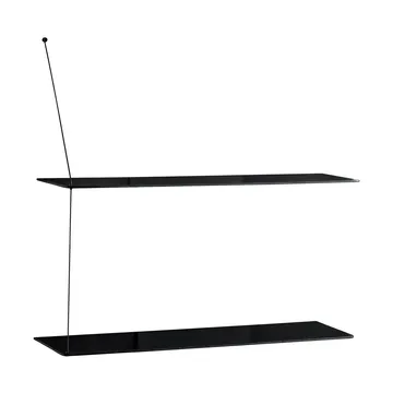 Półka Stedge - Czarny dąb, 80 cm, 2 półki - Woud
