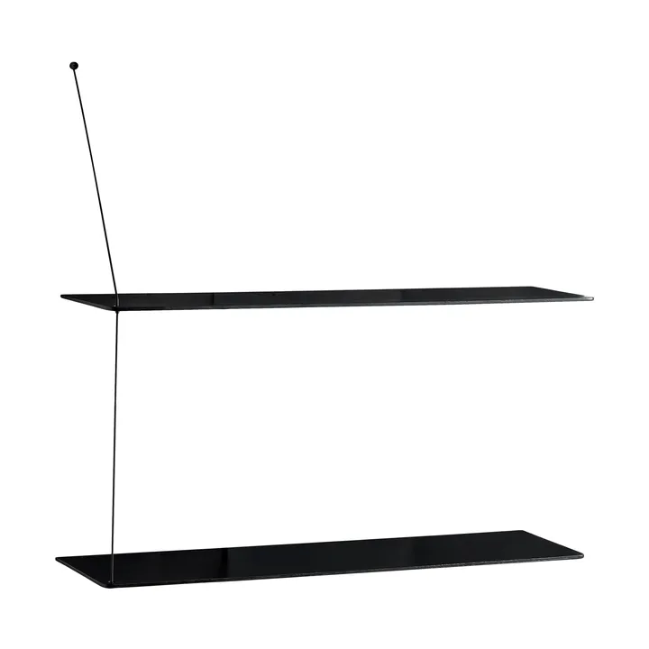 Półka Stedge - Czarny dąb, 80 cm, 2 półki - Woud