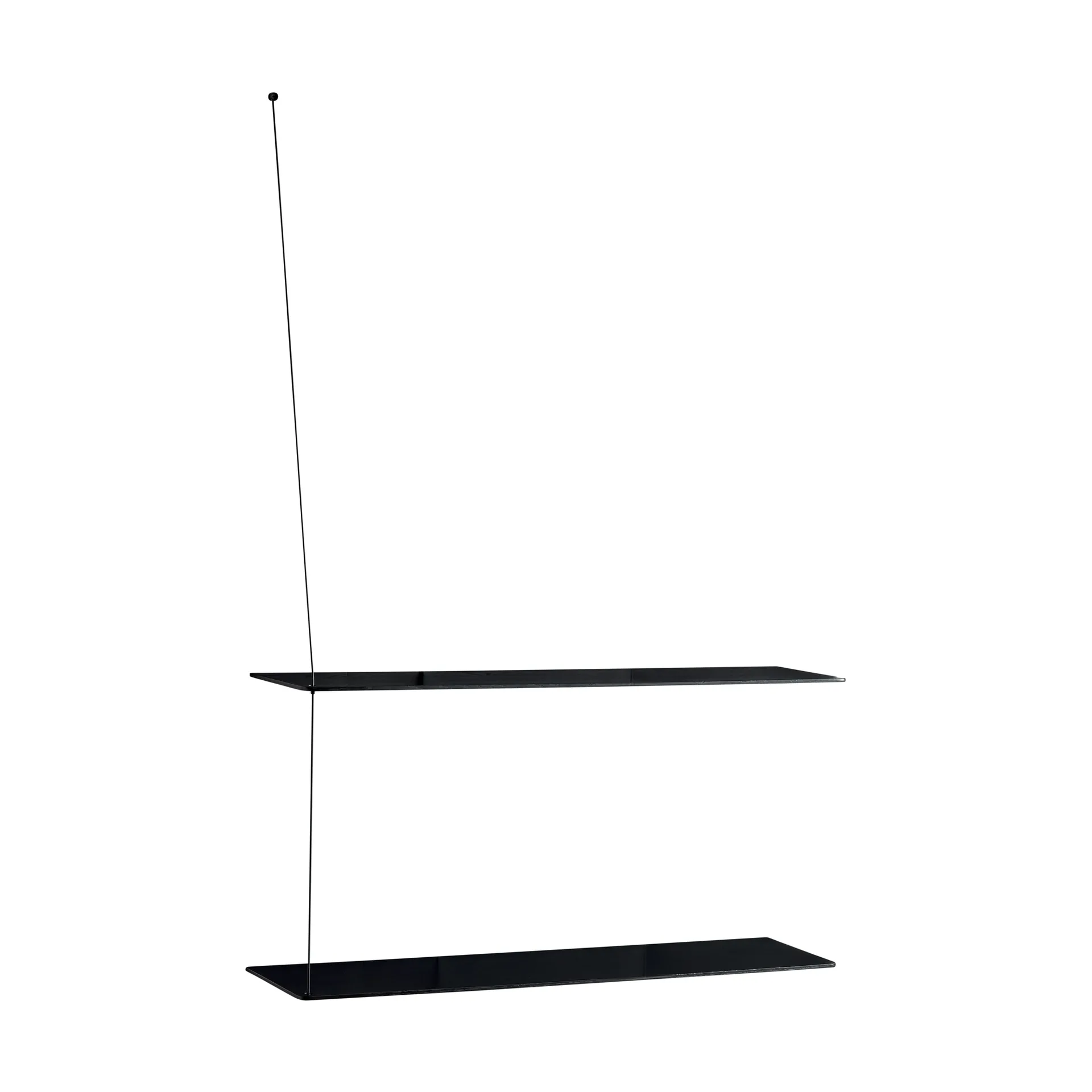 Półka Stedge, Czarny dąb, 80 cm, 2 półki Woud