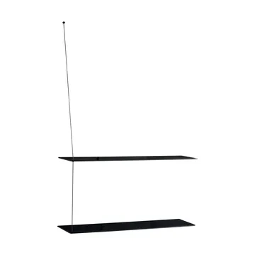 Półka Stedge - Czarny dąb, 80 cm, 2 półki - Woud