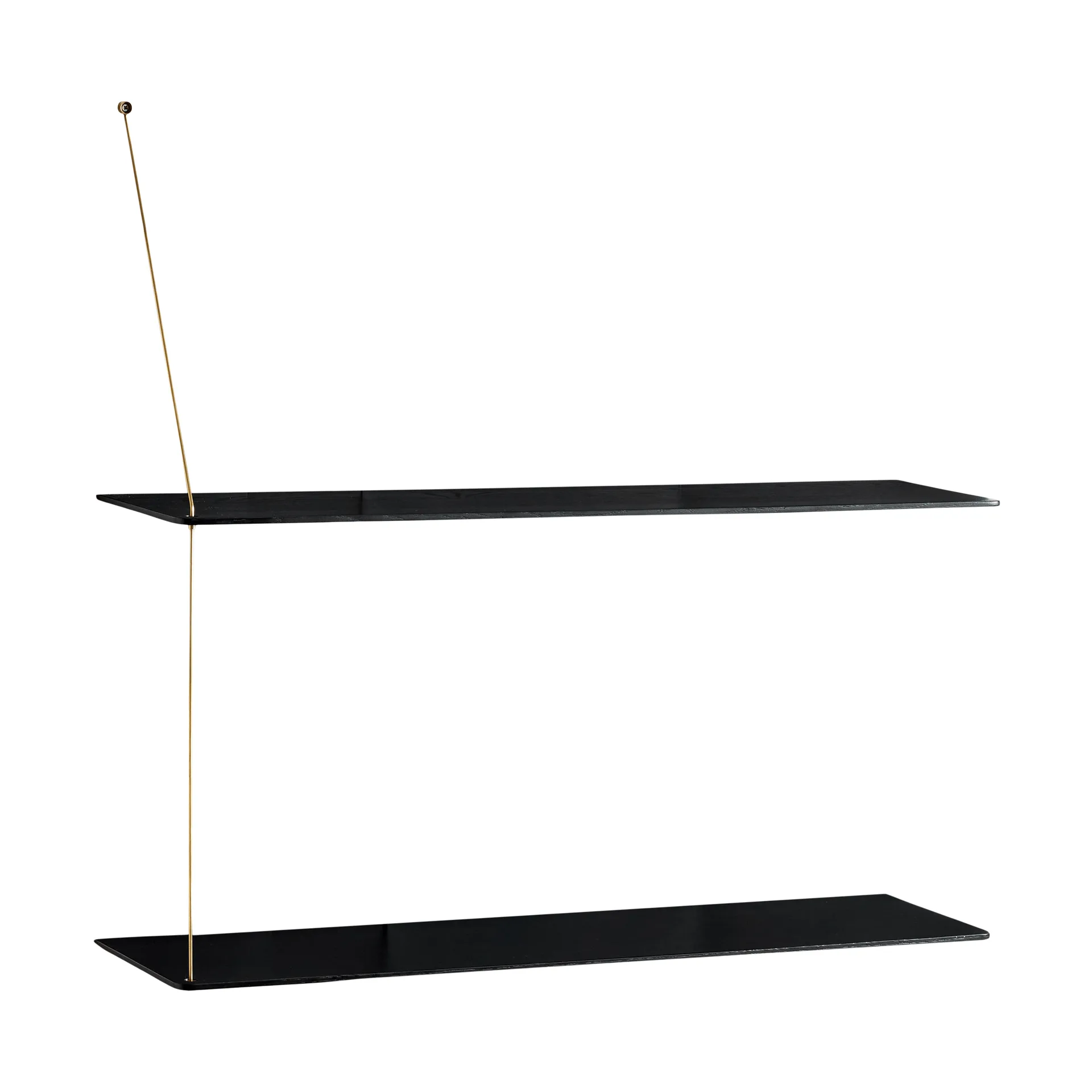 Półka Stedge, Czarny dąb-mosiądz, 80 cm, 2 półki Woud