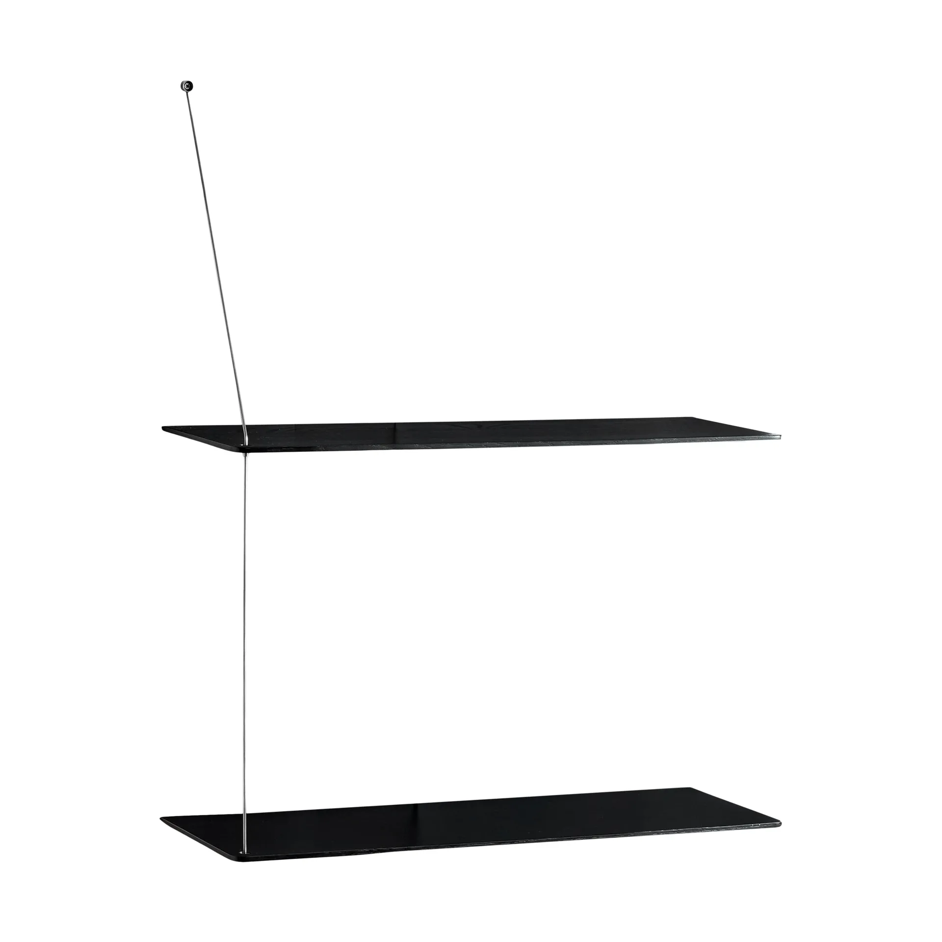 Półka Stedge, Czarny dąb-szczotkowana stal, 60 cm, 2 półki Woud