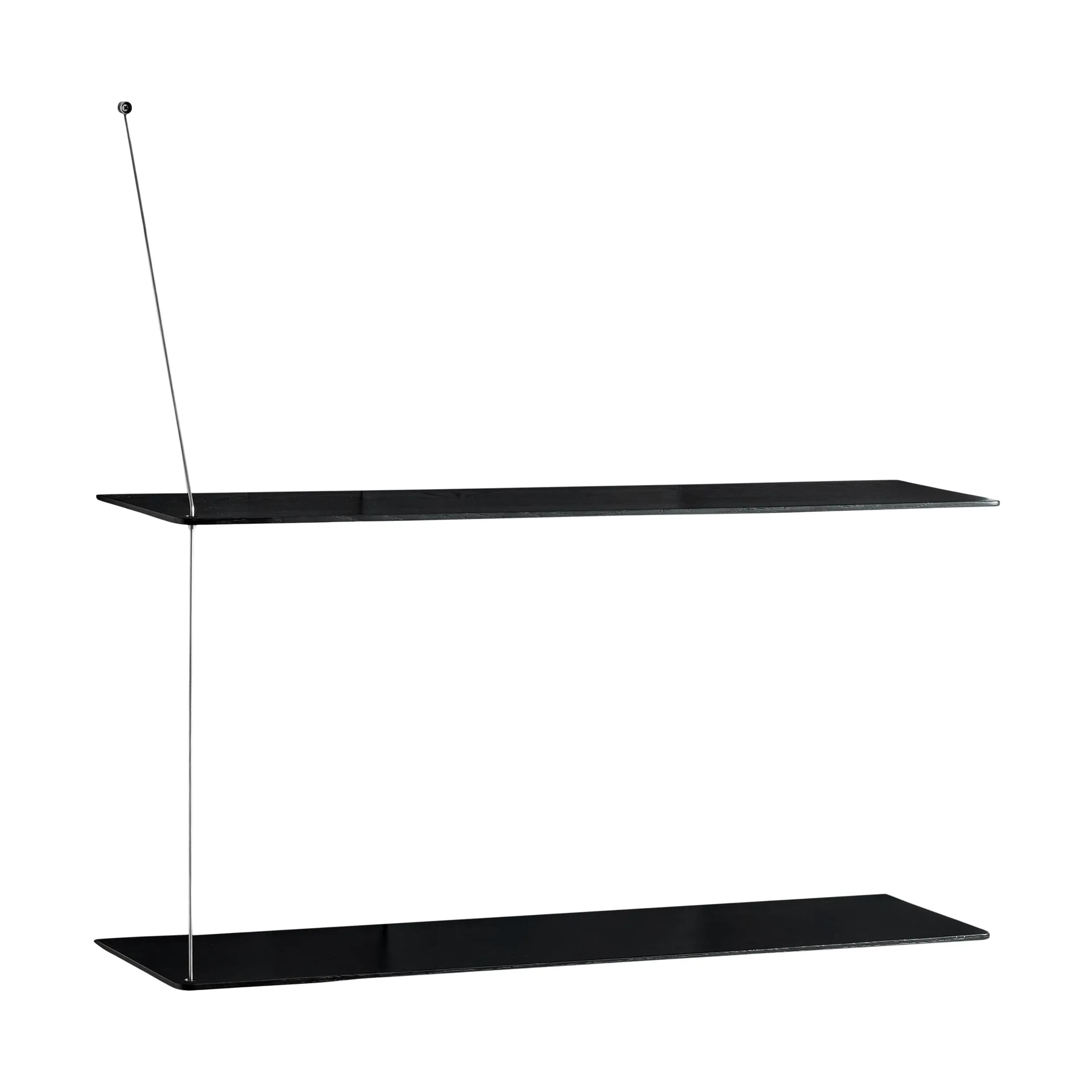 Półka Stedge, Czarny dąb-szczotkowana stal, 80 cm, 2 półki Woud