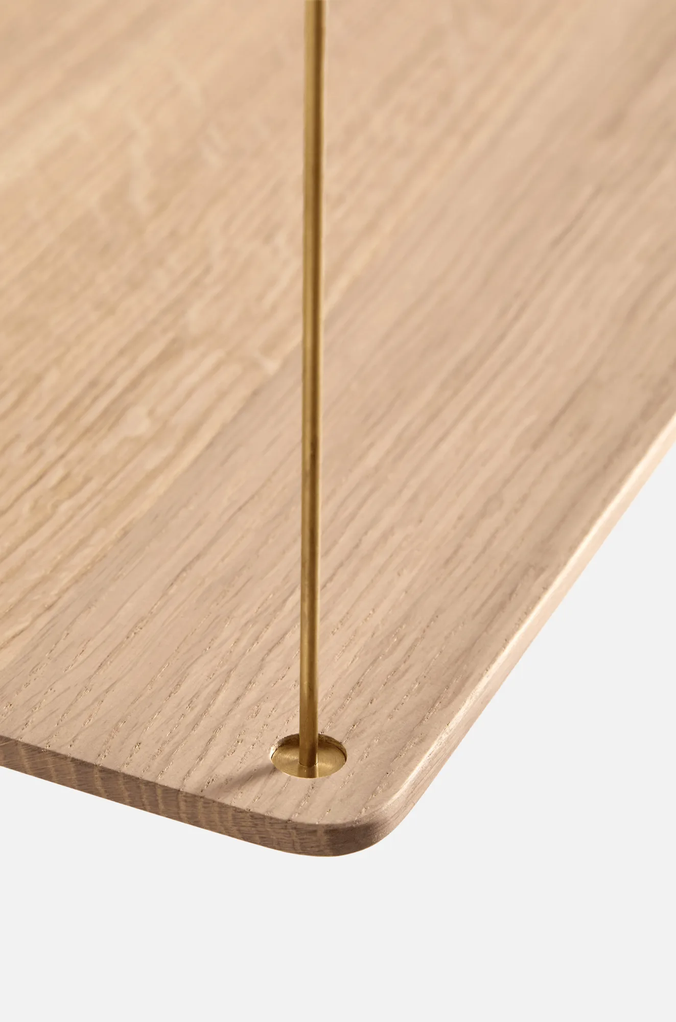 Półka Stedge, Dąb bielony-mosiądz, 60 cm, 2 półki Woud