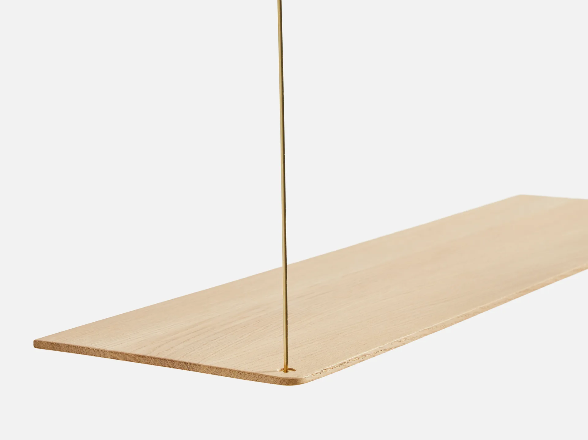 Półka Stedge, Dąb bielony-mosiądz, 80 cm, 2 półki Woud