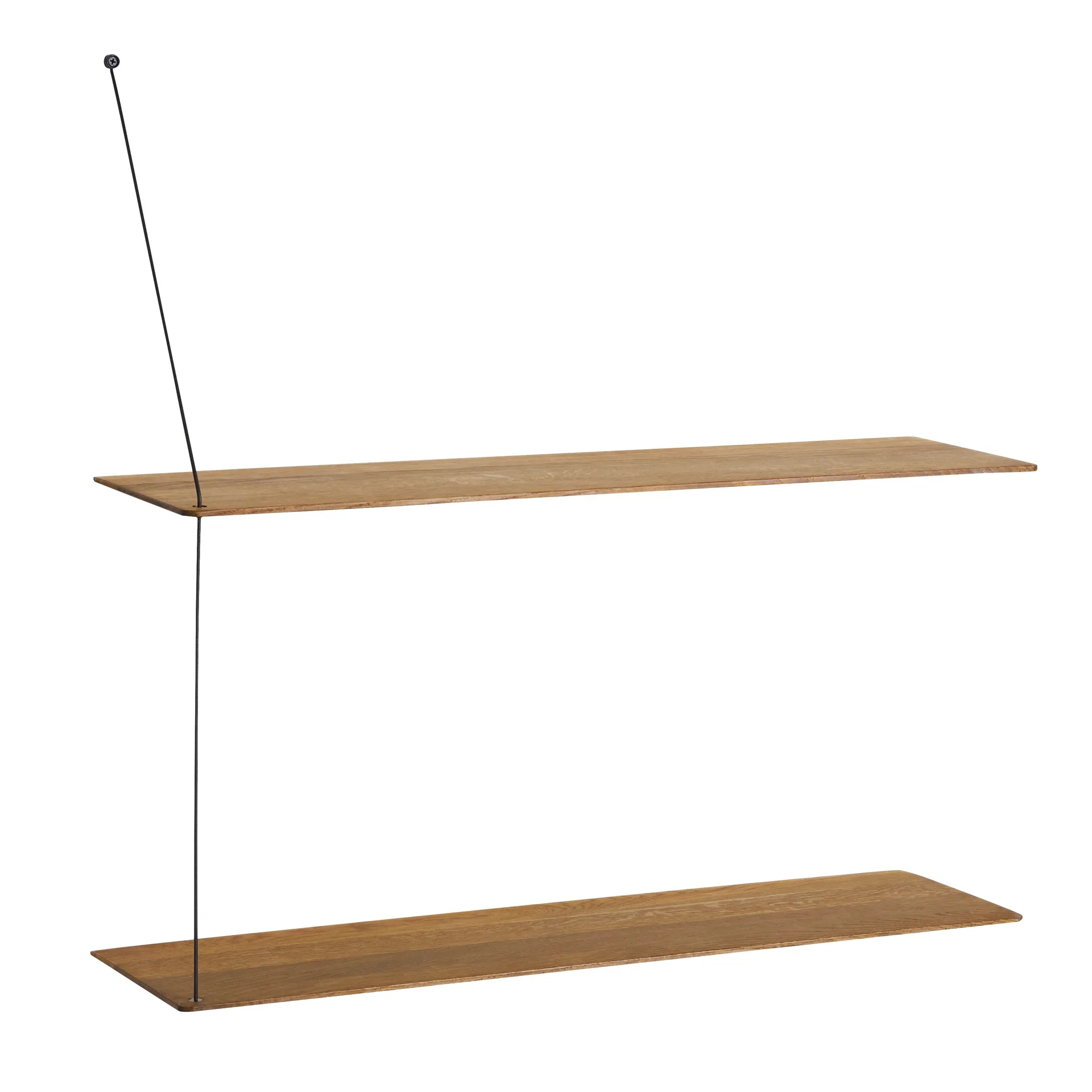 Półka Stedge, Dąb wędzony-czarny, 80 cm, 2 półki Woud