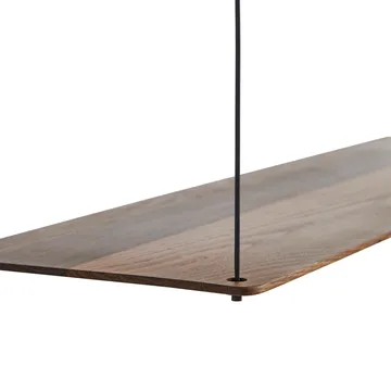 Półka Stedge - Dąb wędzony-czarny, 80 cm, 2 półki - Woud