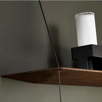 Półka Stedge - Dąb wędzony-czarny, 80 cm, 2 półki - Woud