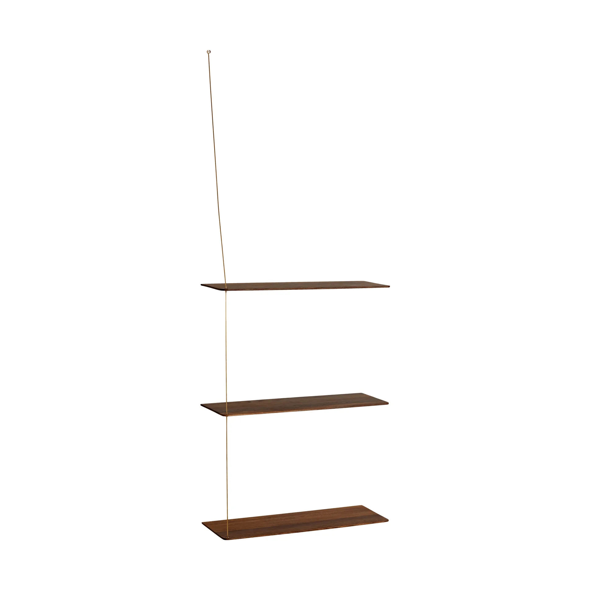 Półka Stedge, Dąb wędzony-mosiądz, 60 cm, 3 półki Woud
