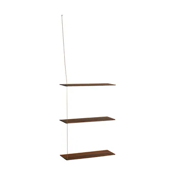 Półka Stedge - Dąb wędzony-mosiądz, 60 cm, 3 półki - Woud
