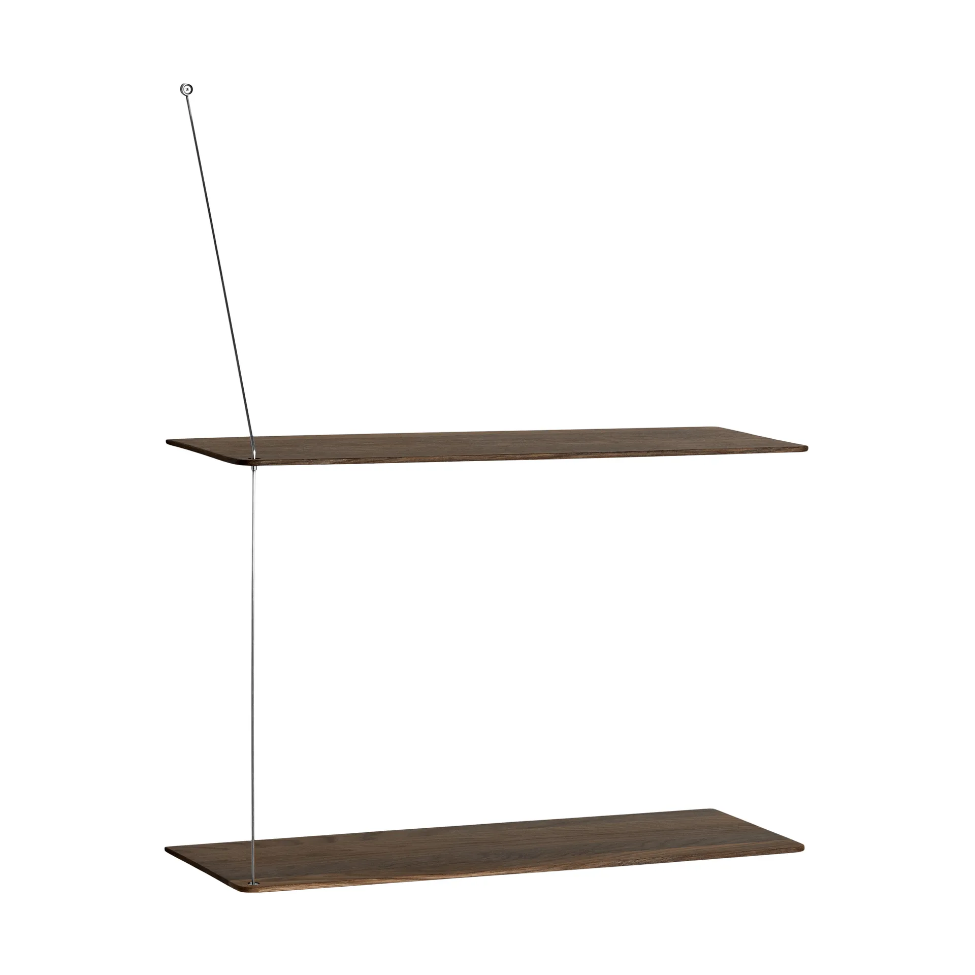 Półka Stedge, Dąb wędzony-szczotkowana stal, 60 cm, 2 półki Woud