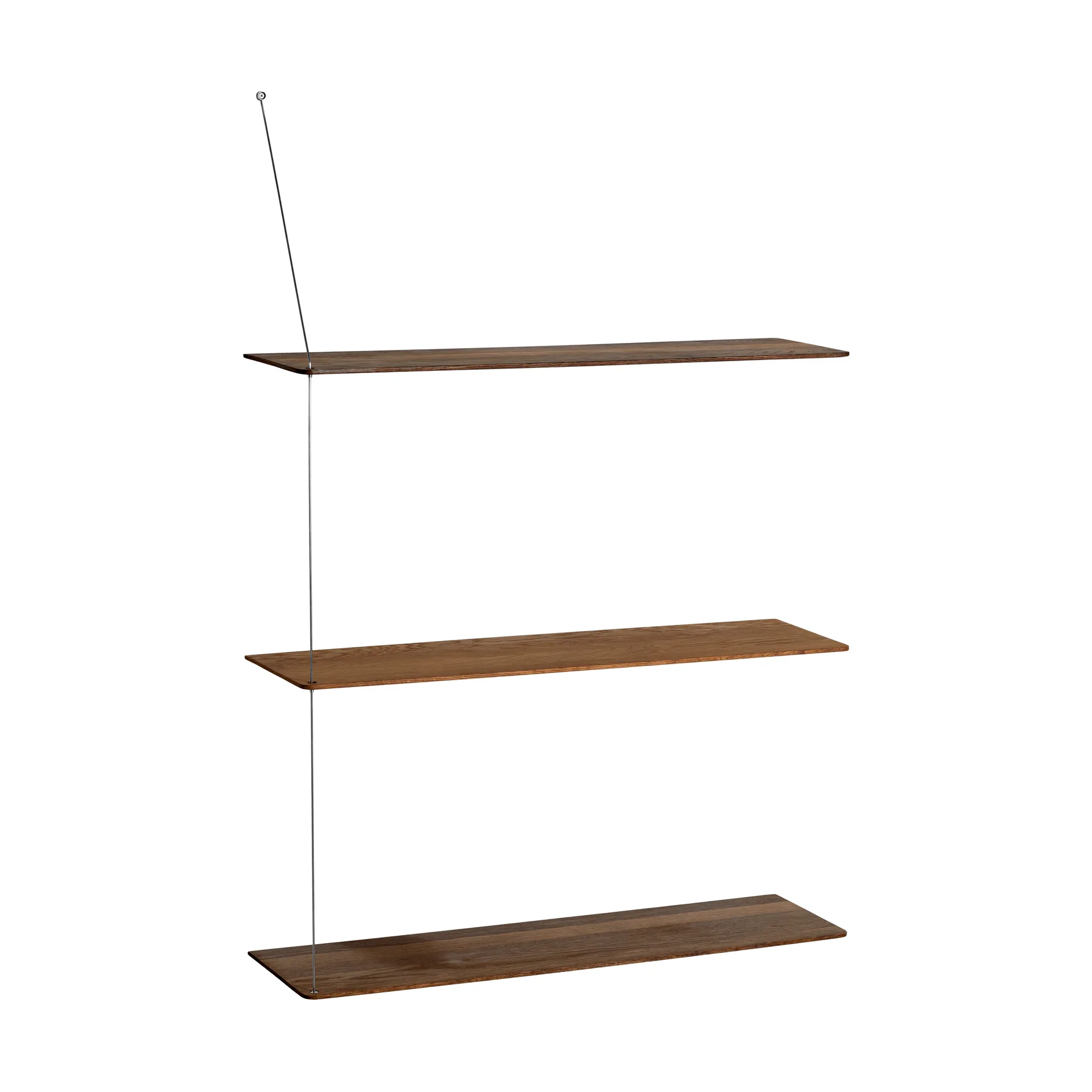 Półka Stedge, Dąb wędzony-szczotkowana stal, 80 cm, 3 półki Woud