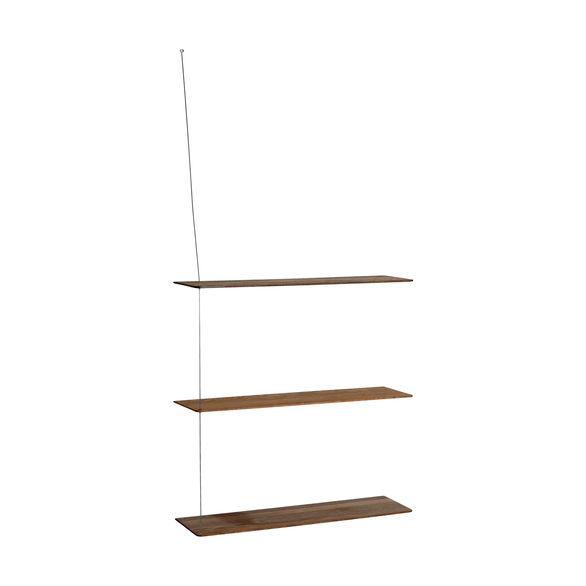 Półka Stedge, Dąb wędzony-szczotkowana stal, 80 cm, 3 półki Woud
