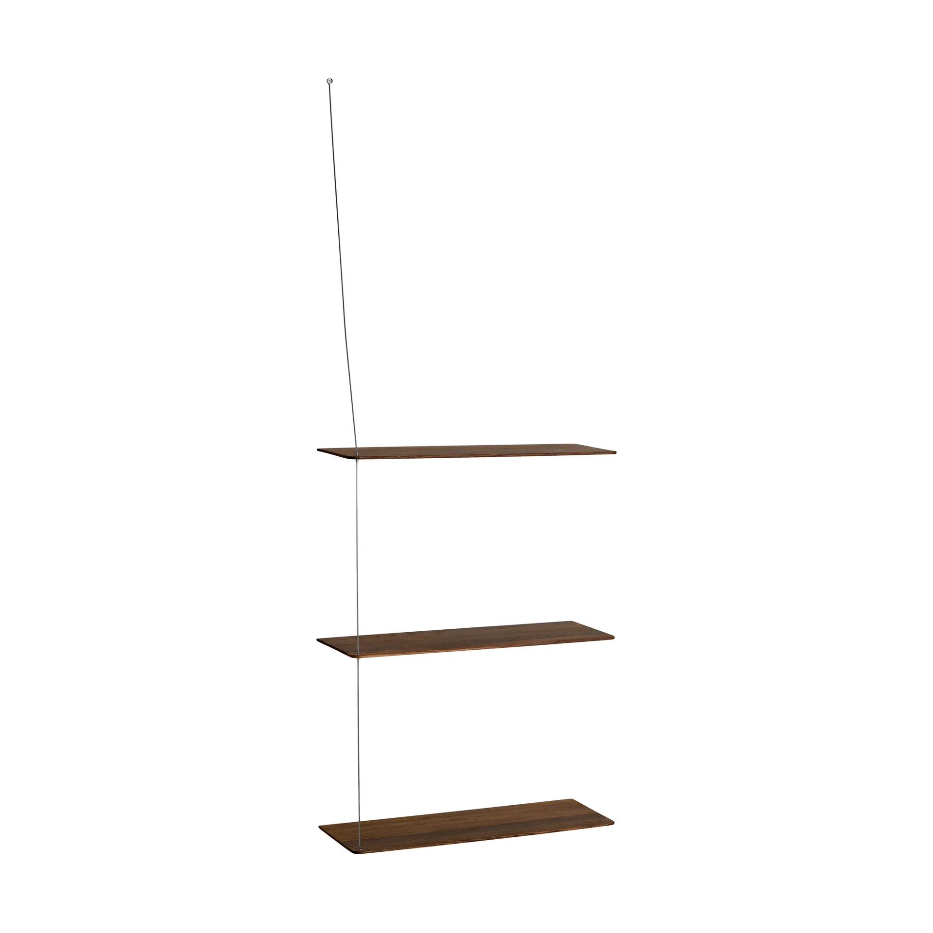 Półka Stedge, Wędzony dąb-szczotkowana stal, 60 cm, 3 półki Woud