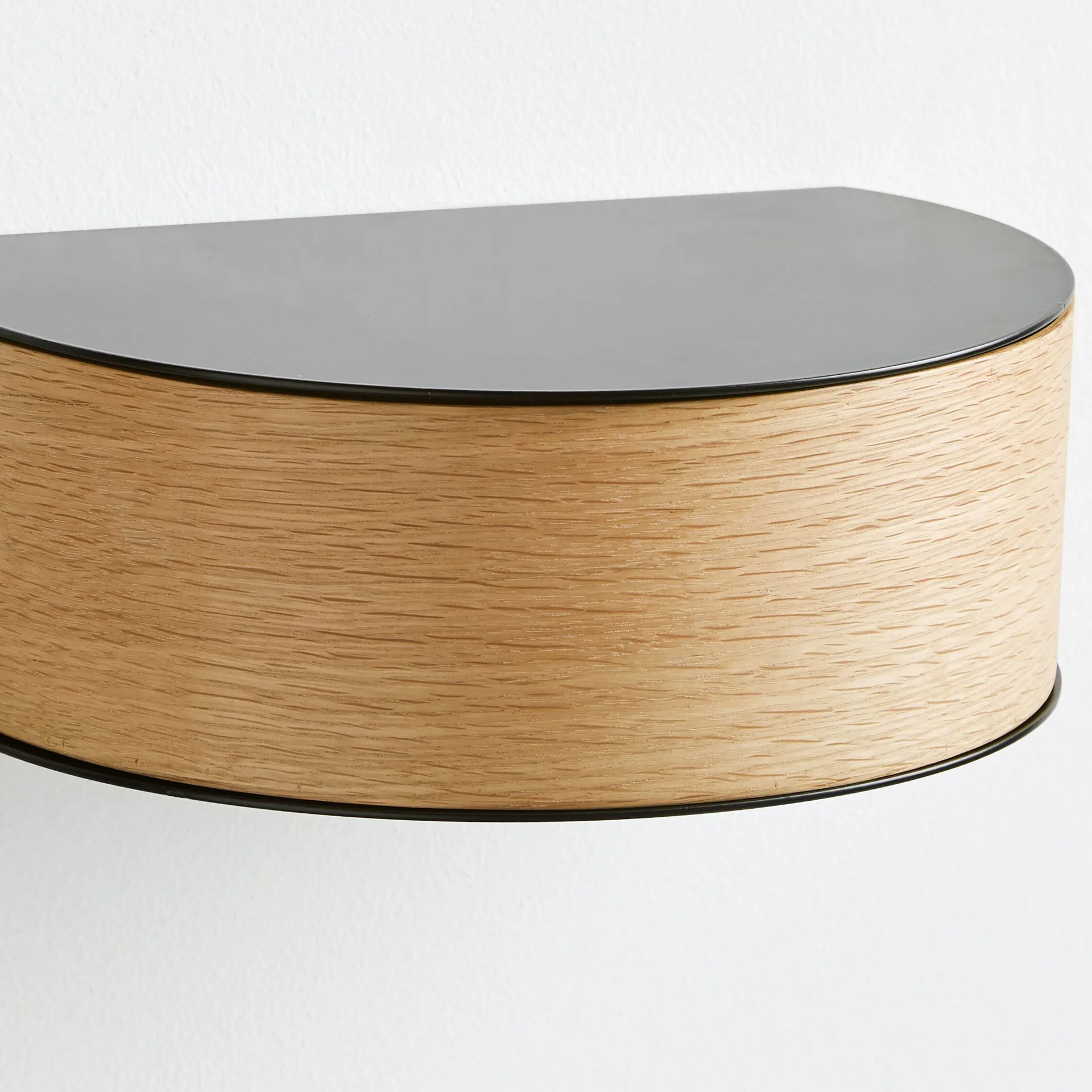 Półka Wallie, czarny, dąb Woud