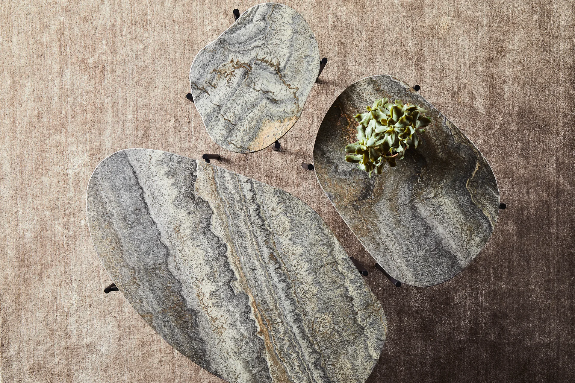 Stół La Terra occasional, średni, Szary mieszany Woud