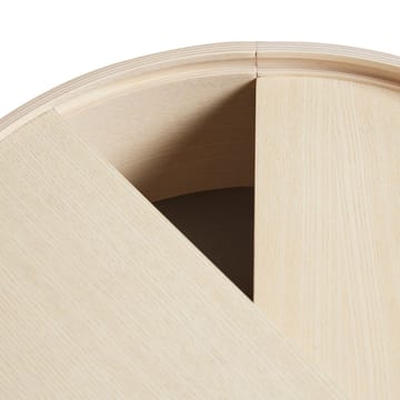 Stolik kawowy Arc Ø66 cm - dąb barwiony na biało - Woud