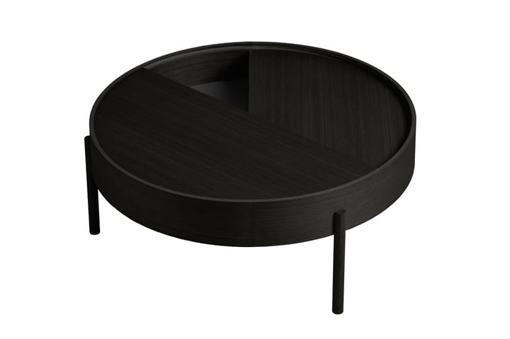 Stolik kawowy Arc Ø89 cm, Jesion malowany na czarno Woud