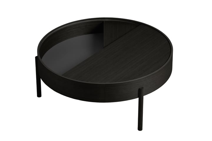 Stolik kawowy Arc Ø89 cm, Jesion malowany na czarno Woud