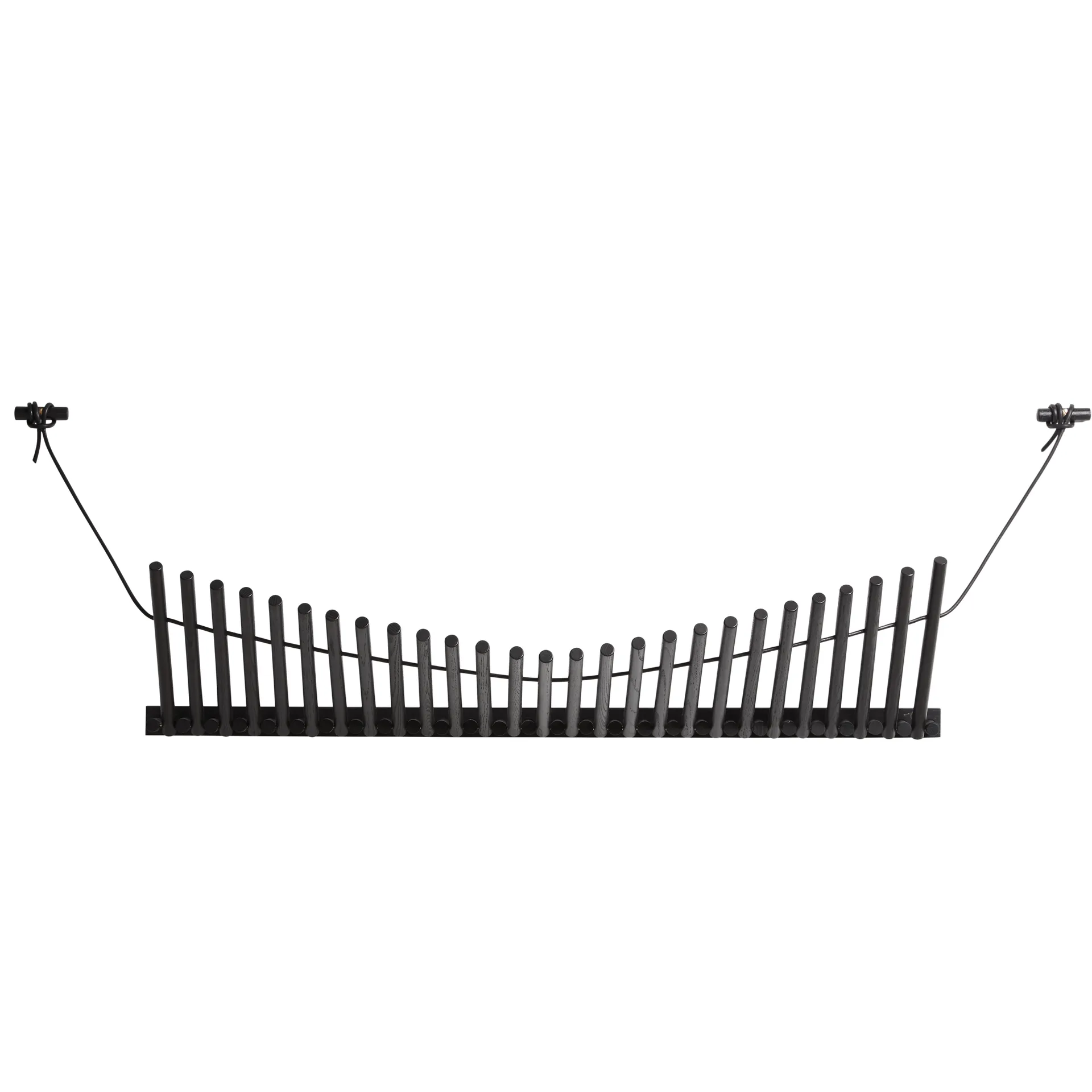 Wieszak na ubrania Knaegt, dąb malowany na czarno Woud