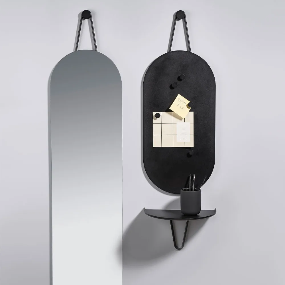 A-Bwełnaetin tablica ogłoszeń, soft grey, zawiera magnesy Zone Denmark