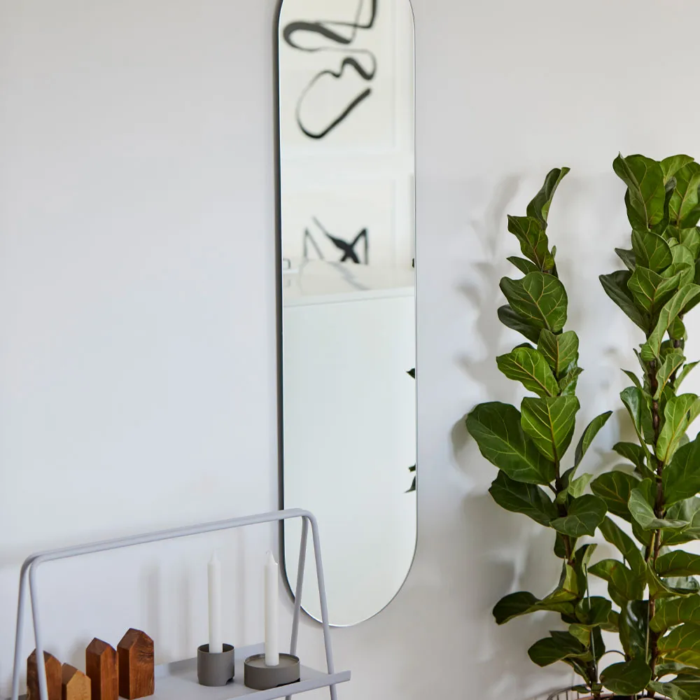 A-Wall Mirror Lustro, soft grey, large Zone Denmark