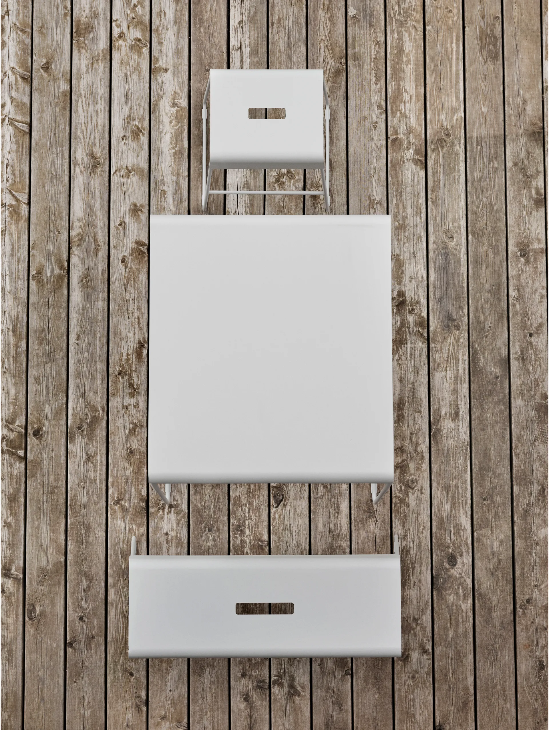 Ławka A-bench Outdoor z półką 45 cm, Soft Grey Zone Denmark