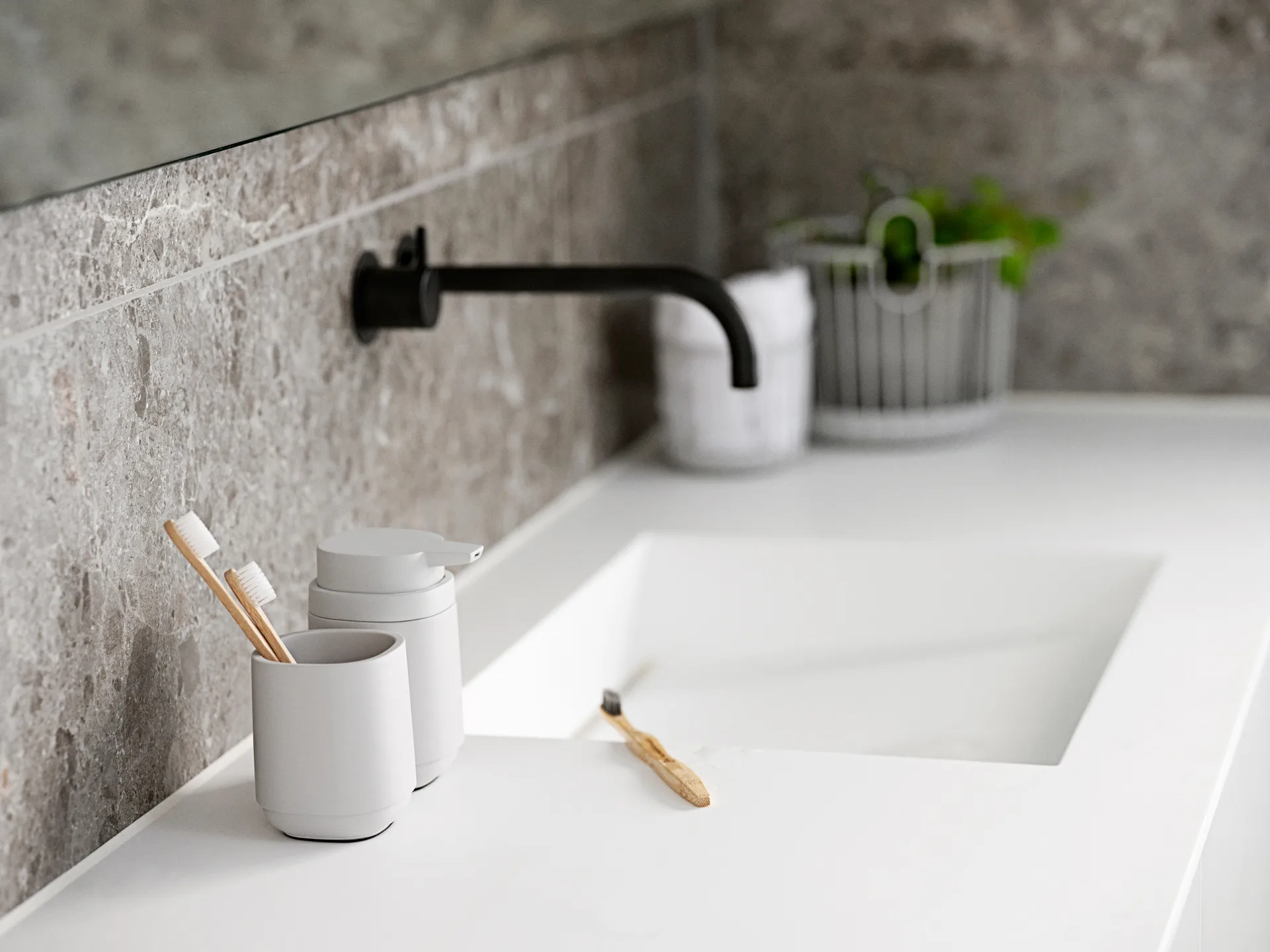 Dozownik do mydła Time 13 cm, Jasnoszary Zone Denmark