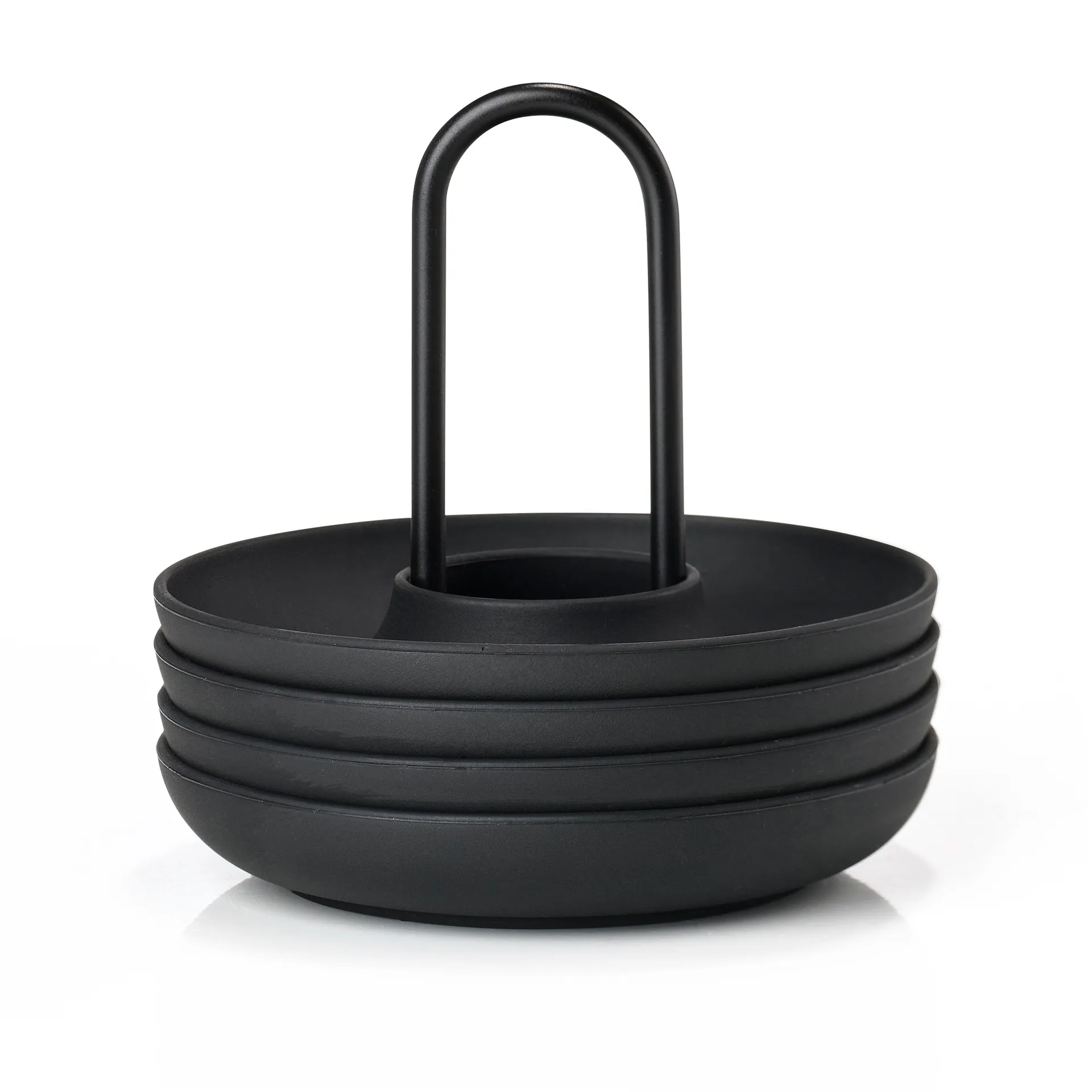 Kubek na jajka z uchwytem Singles 4 szt. , Czarny Zone Denmark